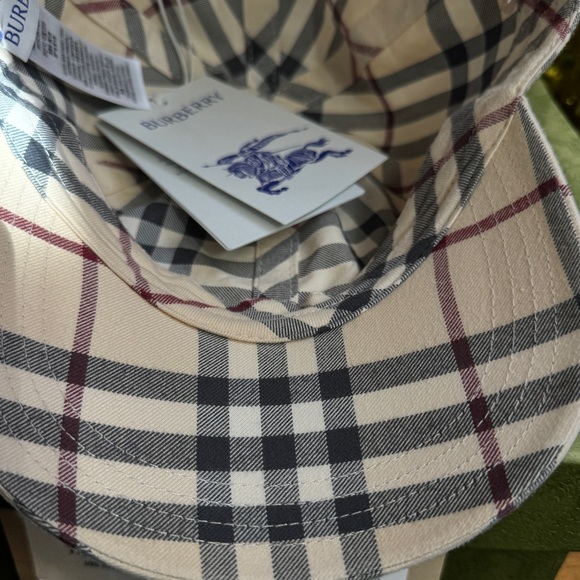 ✅NEW “Burberry” Stone Archive Checkered Baseball Cap Unisex Size M - Picture 3 of 8